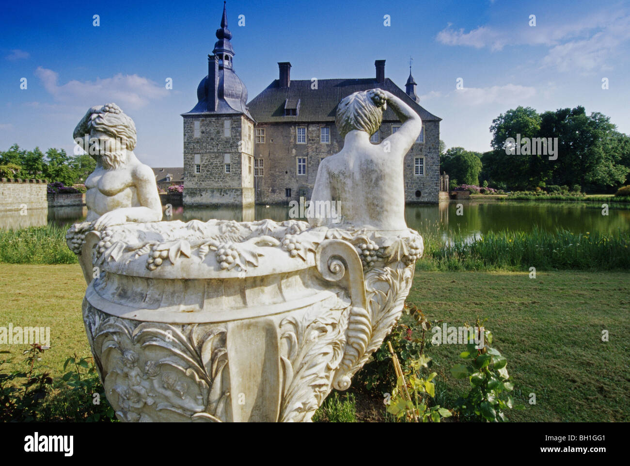 Lembeck Schloss, in der Nähe von Dorsten, Münsterland, Nordrhein-Westfalen, Deutschland Stockfoto