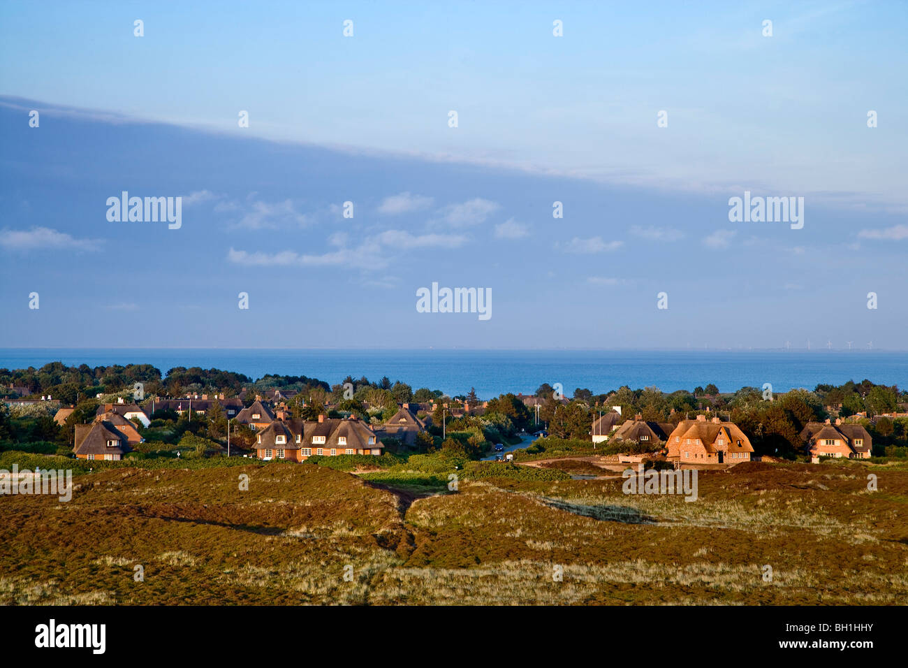 Blick über Kampen, Insel Sylt, Schleswig-Holstein, Deutschland Stockfoto