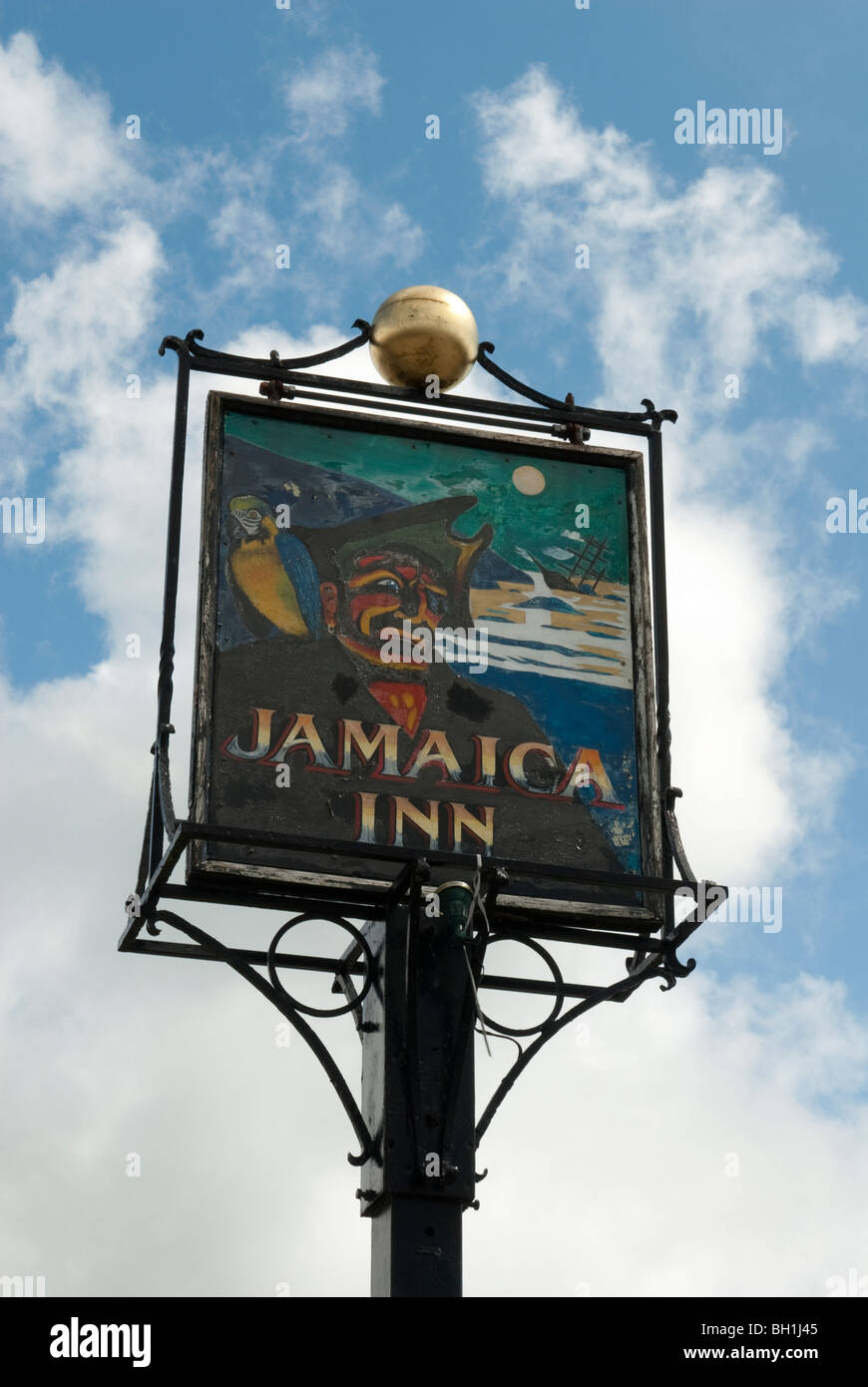 Jamaica Inn Zeichen Bolventor Bodmin Moor Cornwall UK Stockfoto