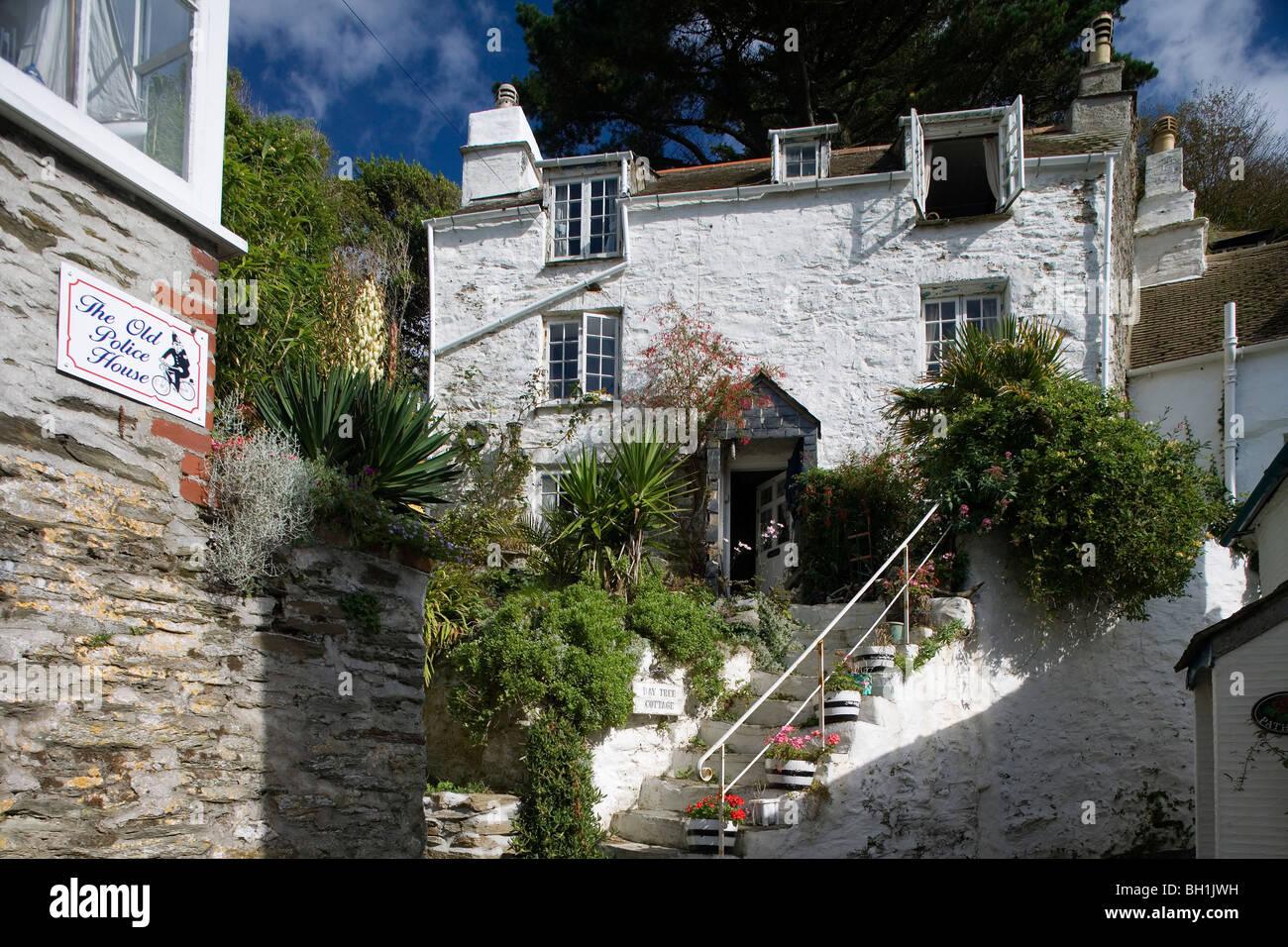 Europa, England, Cornwall, Bay Tree Cottage in Polperro Stockfoto