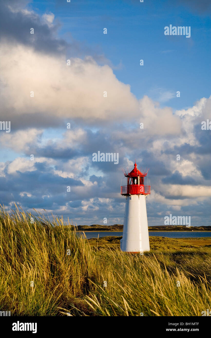 Leuchtturm Liste-West, Ellenbogen, Sylt Insel, Nordfriesischen Inseln, Schleswig-Holstein, Deutschland Stockfoto