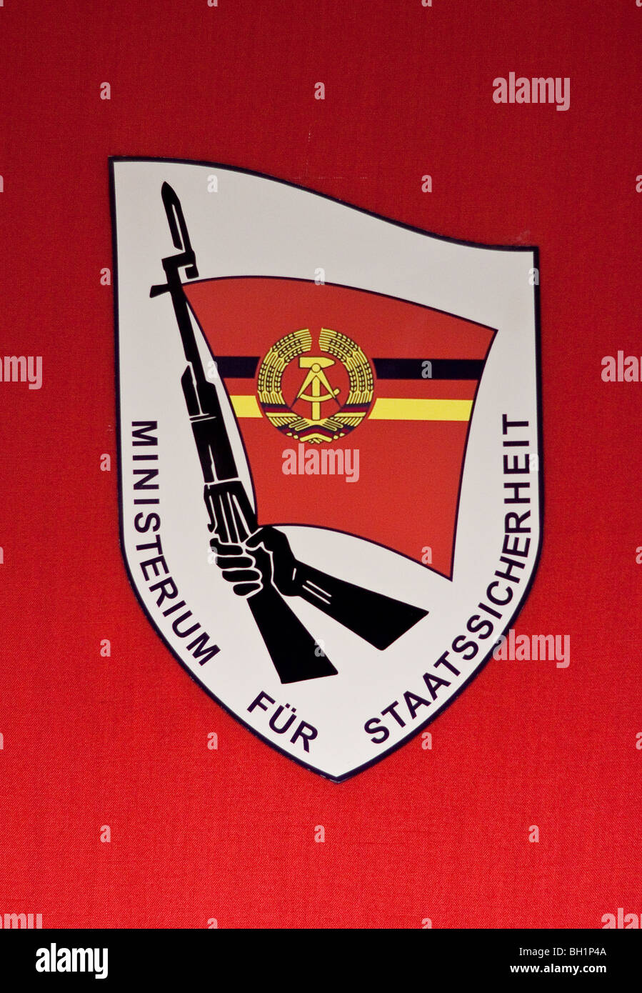 Siegel des MfS (Ministerium für Staatssicherheit), der Geheimdienst der Deutschen Demokratischen Republik DDR Stockfoto