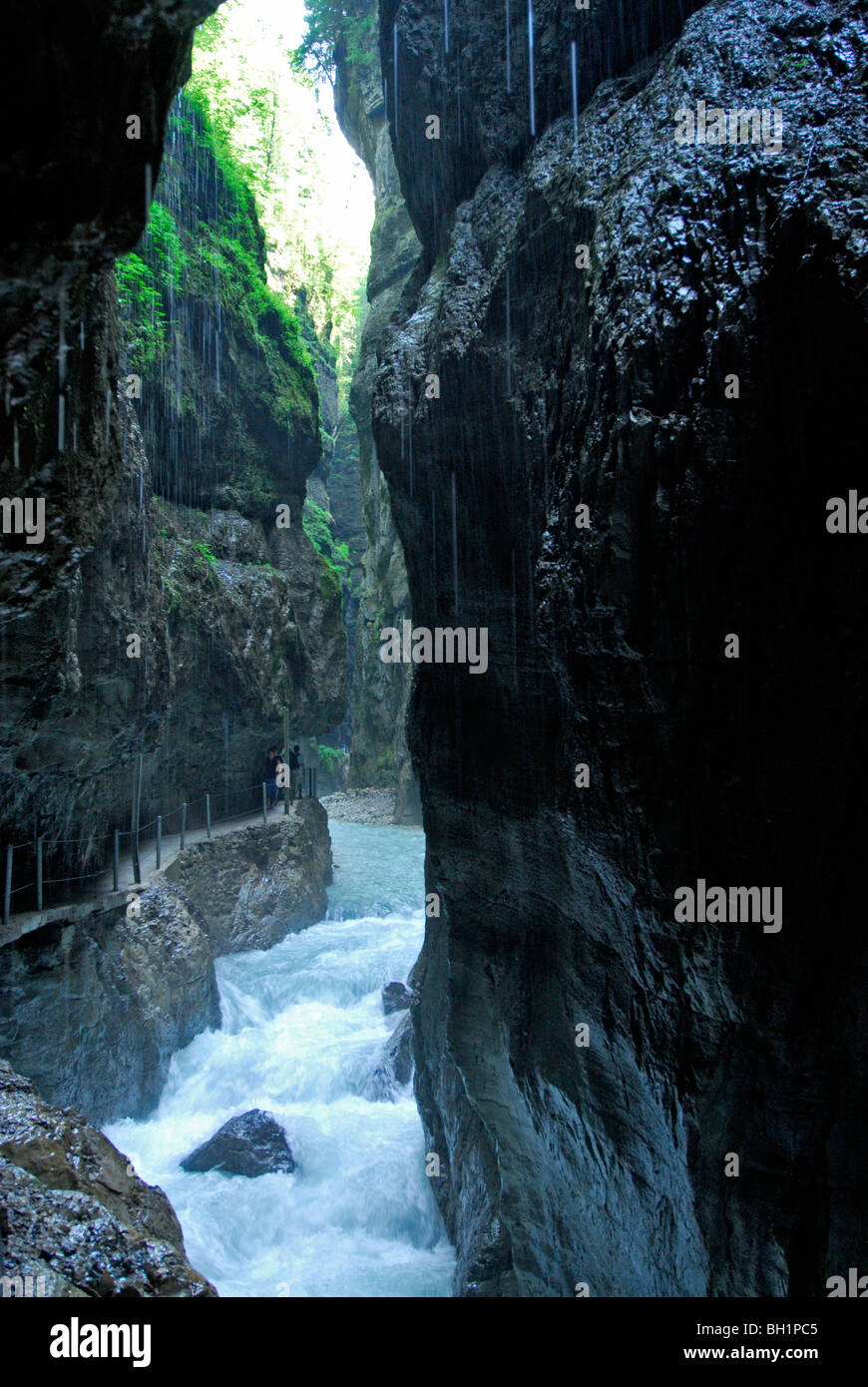 Canyon der Partnachklamm, Wettersteingebirge, Garmisch-Partenkirchen, Upper Bavaria, Bavaria, Germany Stockfoto