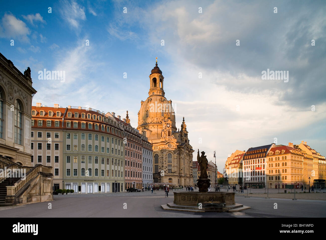 Neumarkt mit Dresdner Frauenkirche, Frauenkirche, Dresden, Sachsen, Deutschland, Europa Stockfoto