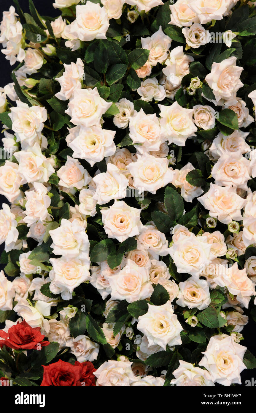Seidenblume rose bouquet Stockfoto