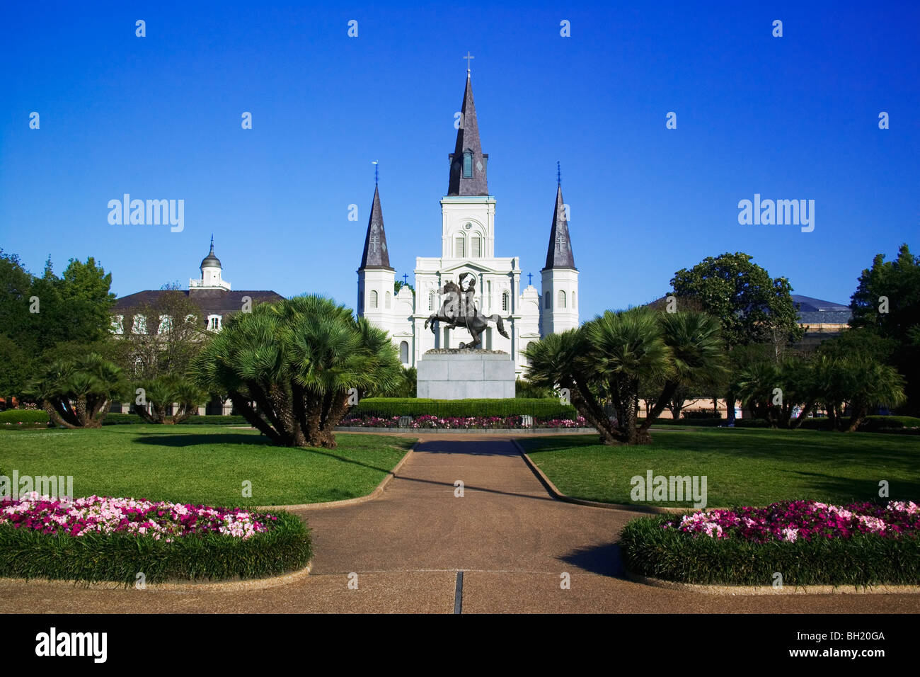 St. Louis Cathedral in Jackson Square New Orleans, Louisiana, Vereinigte Staaten von Amerika Stockfoto