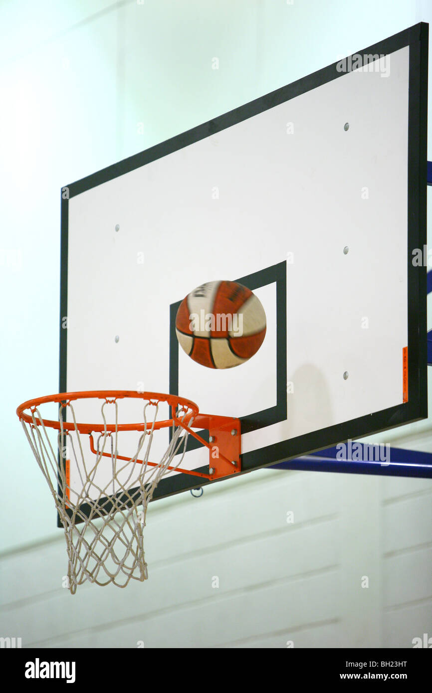 Basketball und Basketball net Stockfoto
