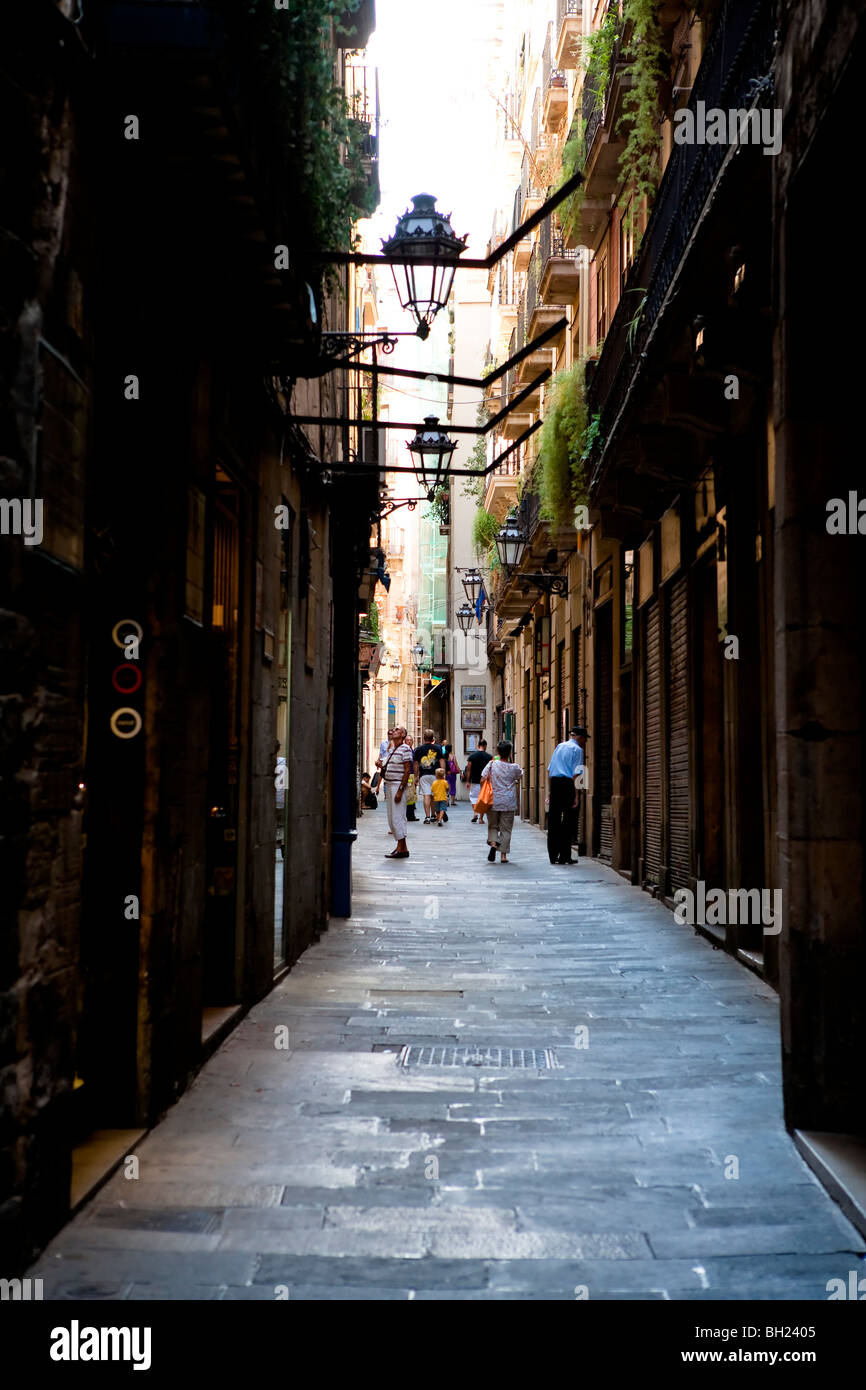 Barcelona - Carrer de Petritxol - das gotische Viertel (Barri Gotic) Stockfoto