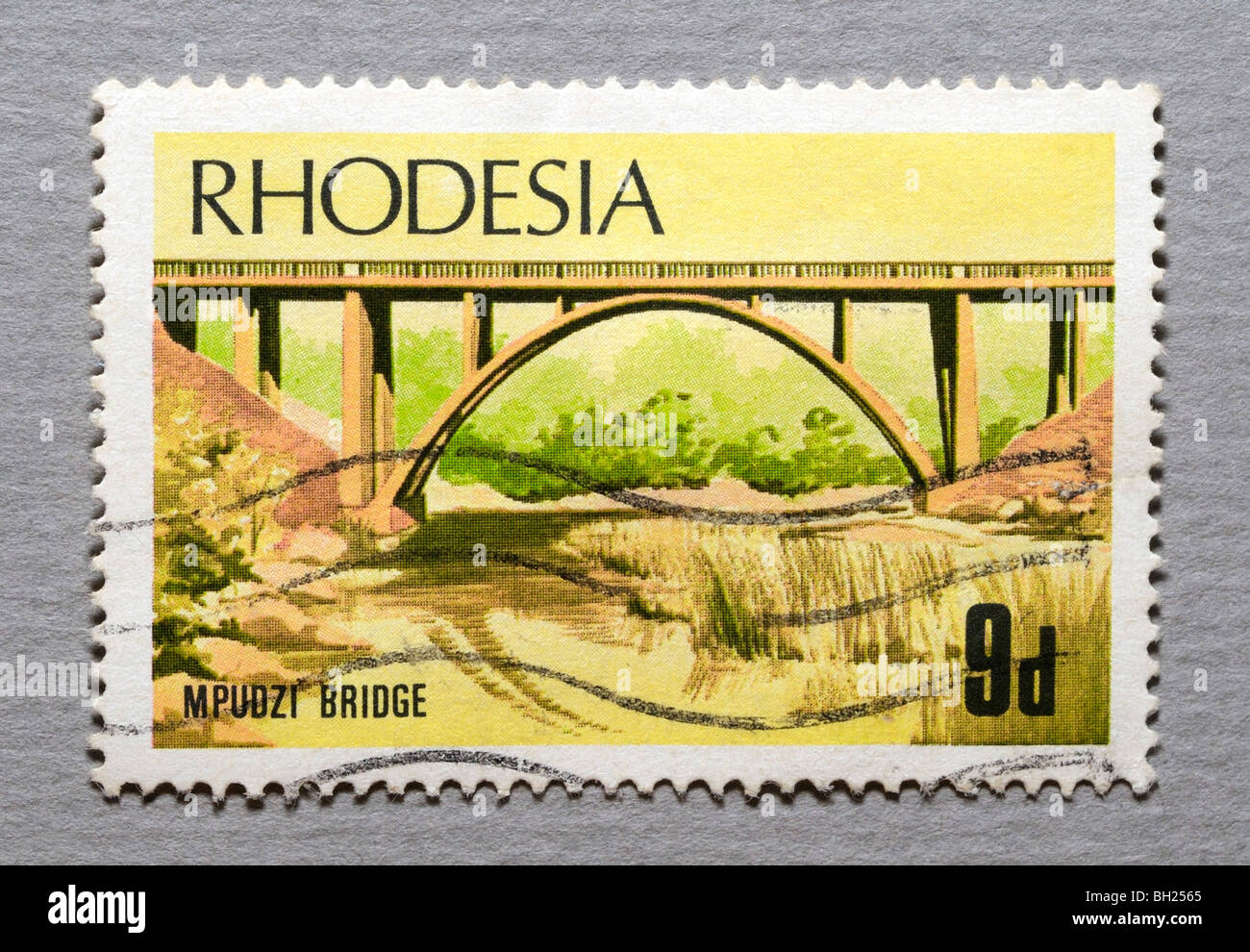 Rhodesien-Briefmarke. Stockfoto
