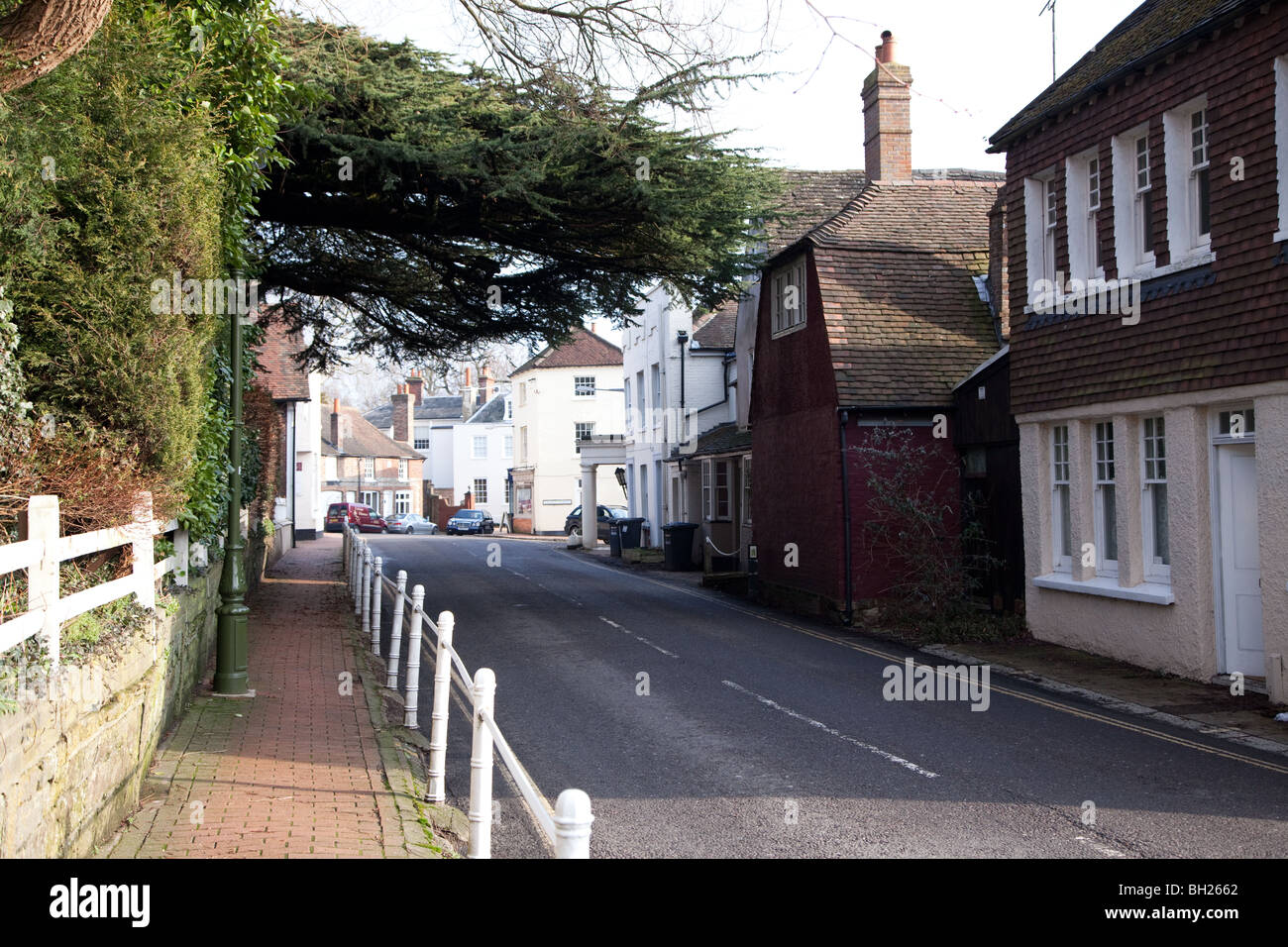 Ein Blick auf Südstraße aus der Sussex Dorf Cuckfield Stockfoto