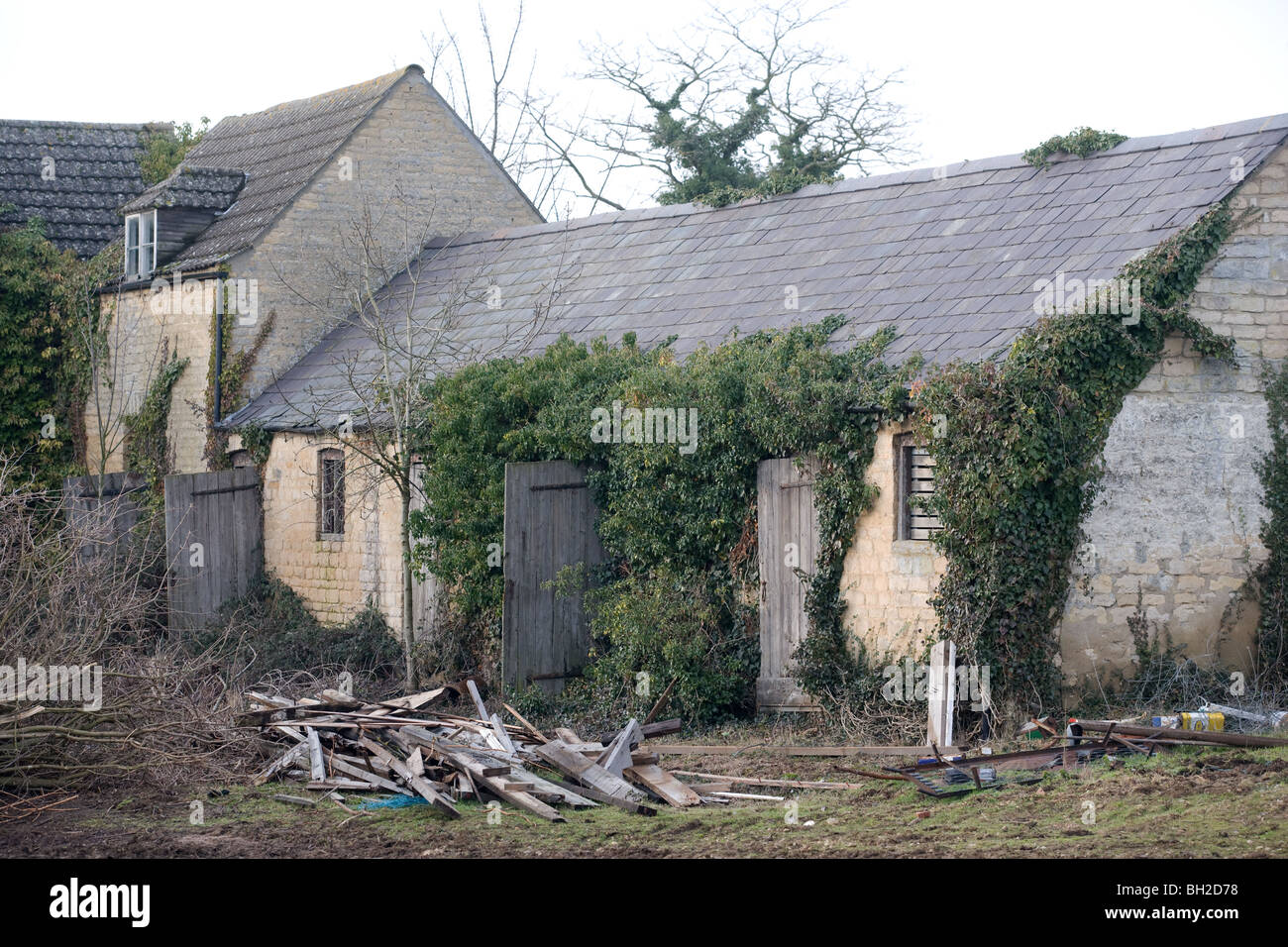 Stillgelegten landwirtschaftlichen Gebäuden Stockfoto