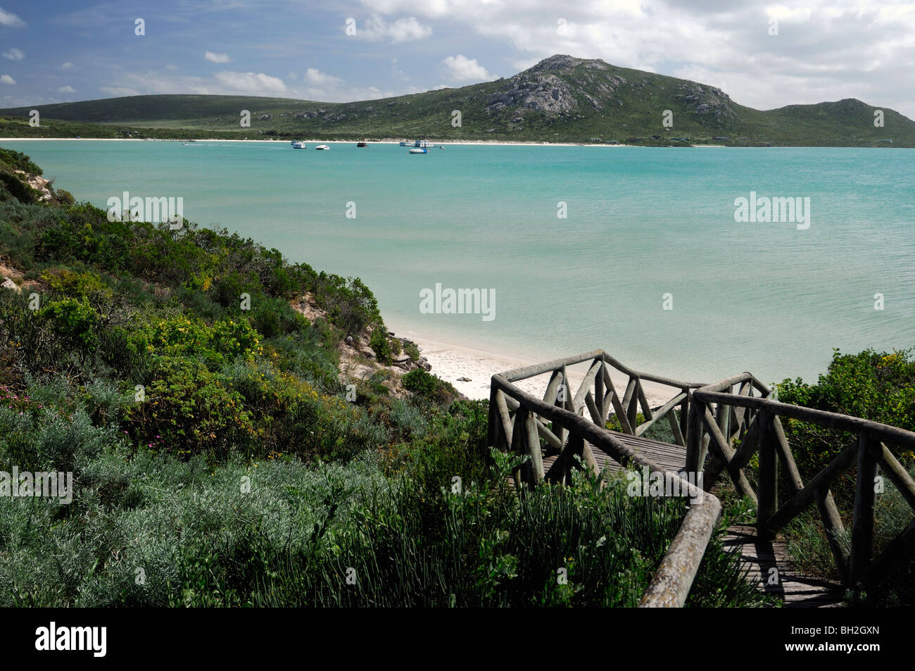 türkisfarbenen Wasser Meer ruhig ruhige Langebaan Lagune West Coast National Park Western Cape in Südafrika Stockfoto
