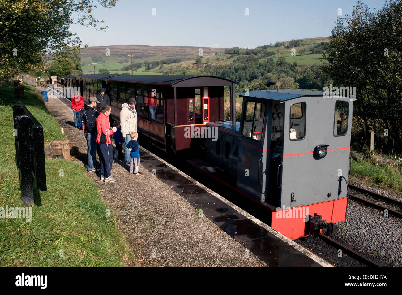 Kirkhaugh-Station auf der South Tynedale Schmalspurbahn, Cumbria, england Stockfoto