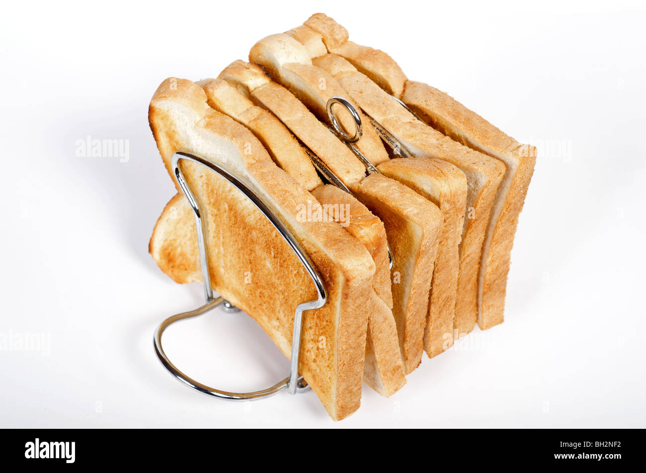 Toast im rack Stockfoto