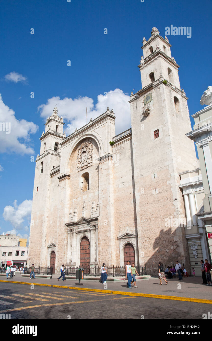 Die Kathedrale. Merida, Yucatan, Mexiko. Stockfoto