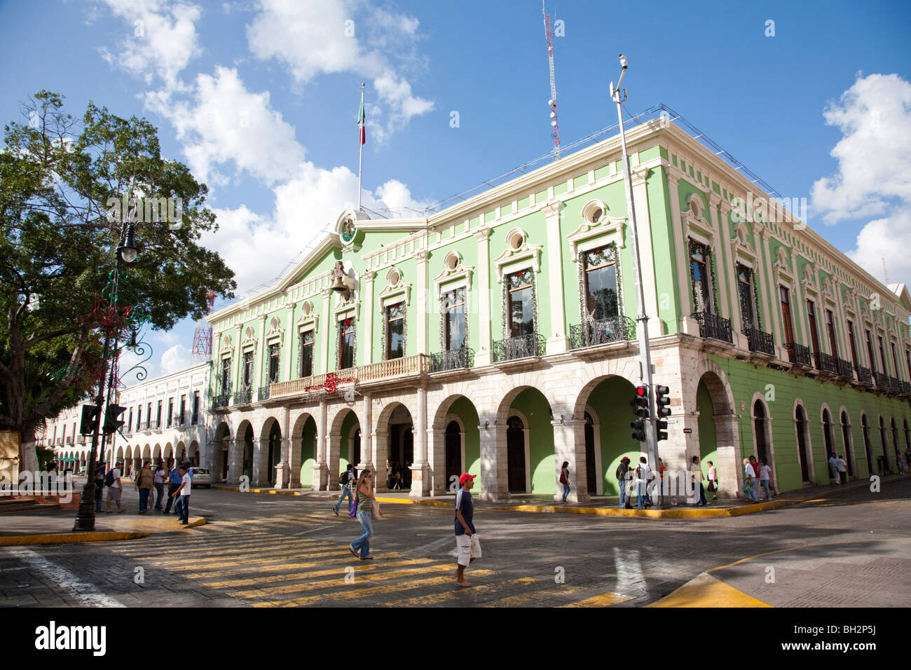 Palacio de Gobierno oder Palast der Regierung. Merida, Yucatan, Mexiko. Stockfoto