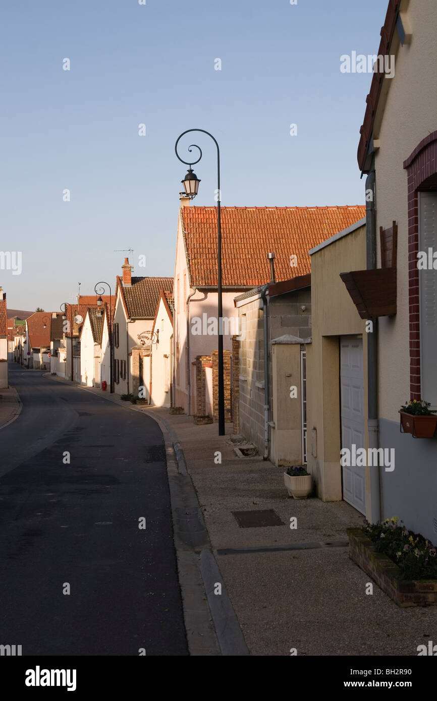 Straße in der Champagne, Frankreich Stockfoto