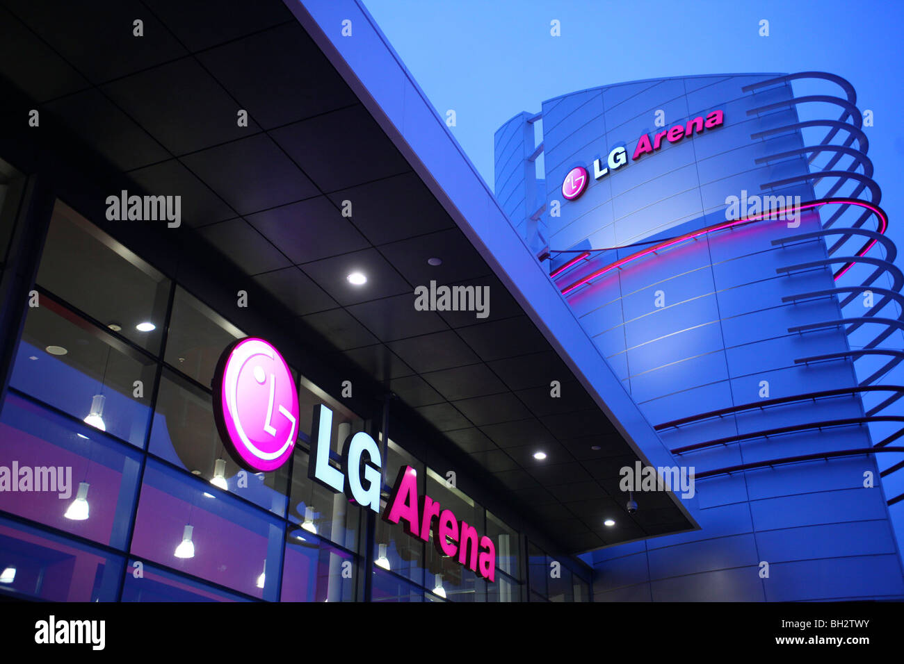 Das LG Arena ist der Handelsname von The National Exhibition Centre. Birmingham, England Stockfoto