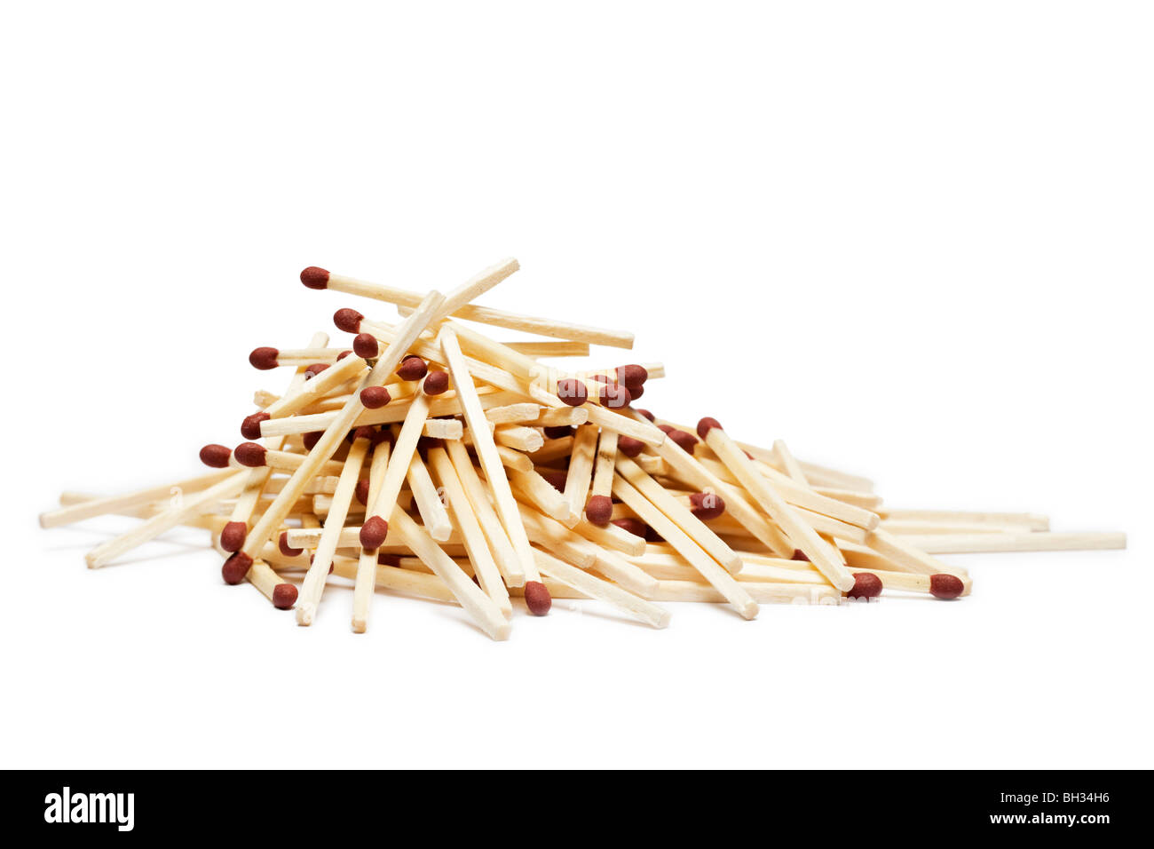 Haufen von Sicherheitsstreichhölzer Stockfoto