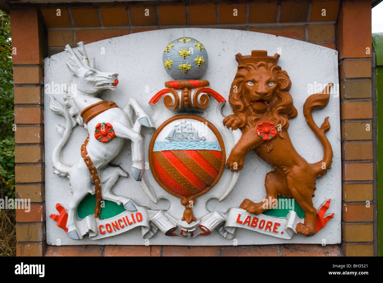 Gedenktafel an der Quay Street Brücke auf Weg nach Salford in Manchester England UK Europa Stockfoto