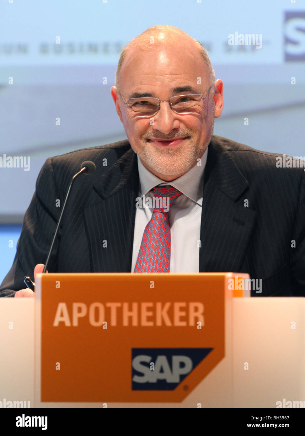 Léo Apotheker, CEO der SAP AG, Frankfurt am Main, Deutschland. Stockfoto