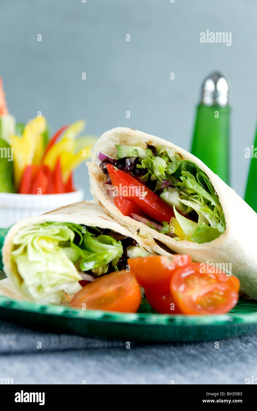 Gemüse-wraps Stockfoto
