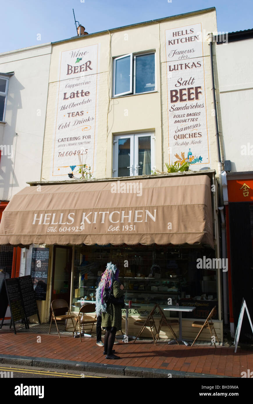 Hells Kitchen Cafe Sydney street North Laine Brighton England UK Europe Stockfoto