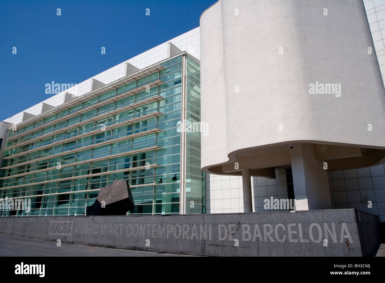 Barcelona - zeitgenössische Kunst-Museum von Barcelona MACBA - El Raval-Viertel Stockfoto