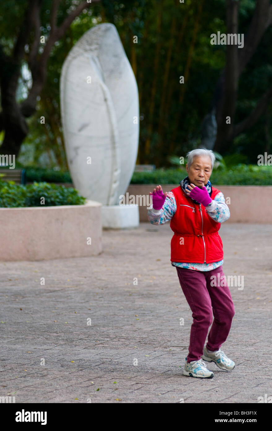 Hong Kong, Kow Loon Park, Tai Chi, Stockfoto