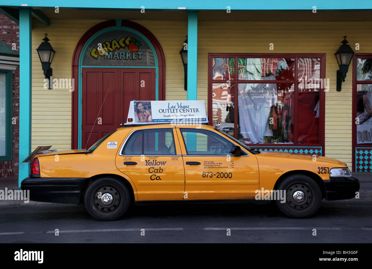 Gelbes Taxi, Las Vegas Stockfotografie - Alamy