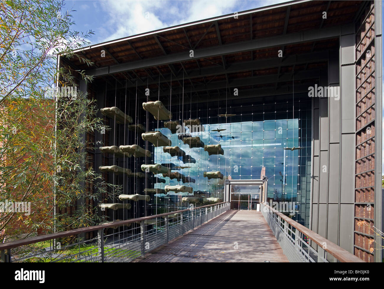 Eingang des Schlumpfs Motor Museum Mulhouse Musée de l'Automobile, Frankreich Horizontale gefederte Autos 099185 Schlumpf Museum Stockfoto