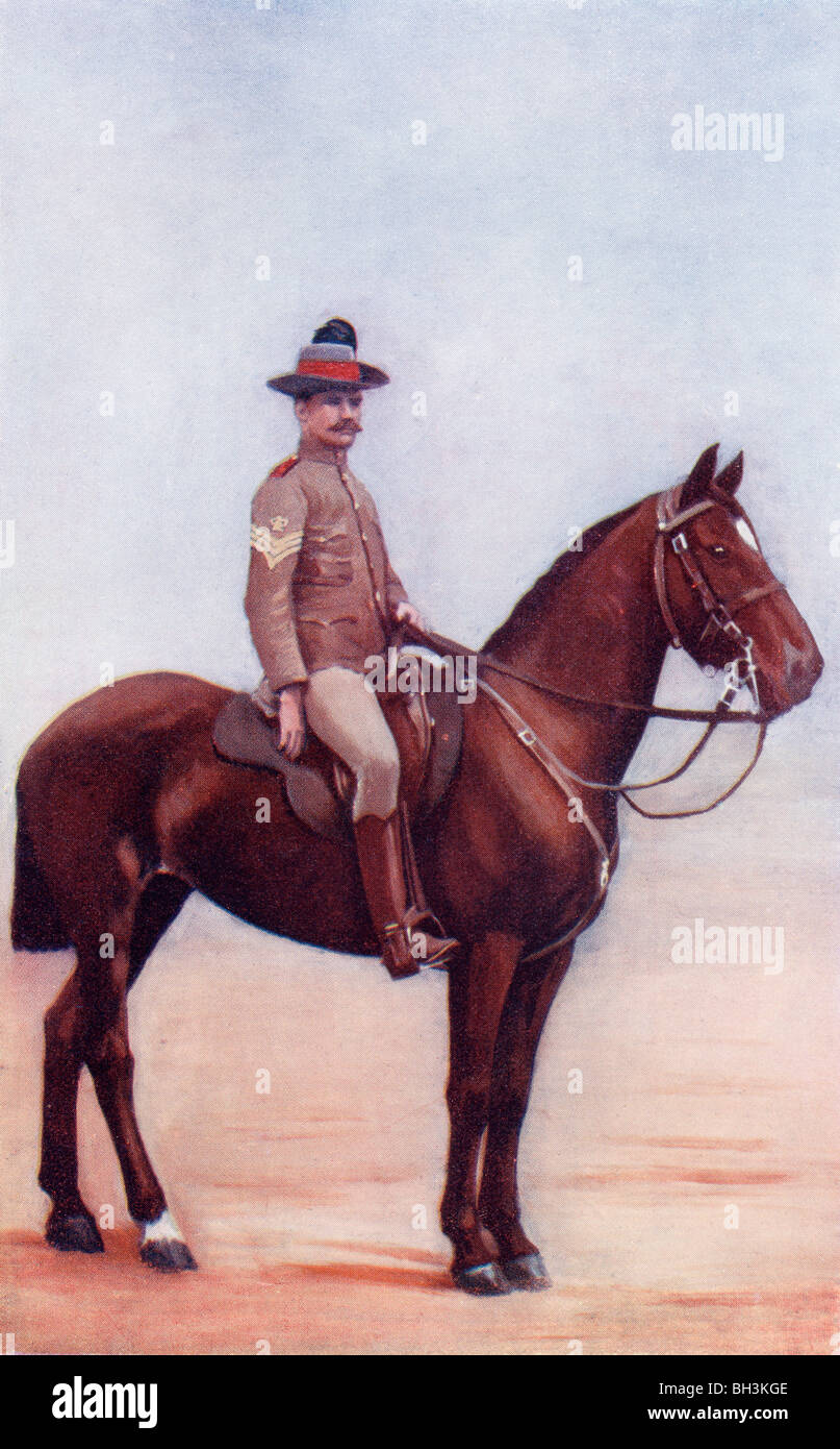Sergeant Major of The New South Wales Lancers um 1900. Stockfoto