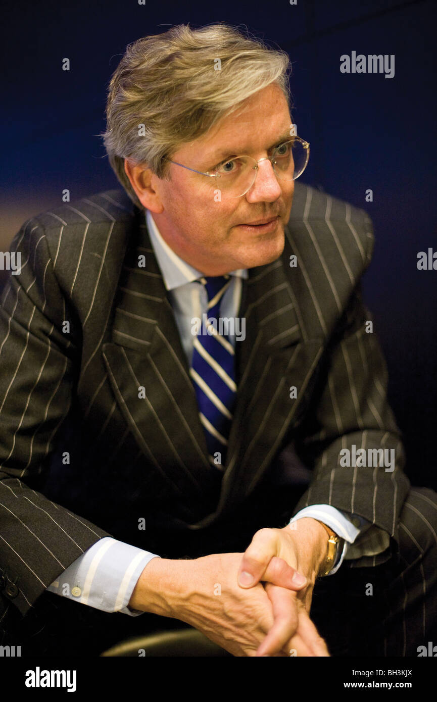 Victor R Muller, CEO Spyker Cars, im Interview Stockfotografie Alamy
