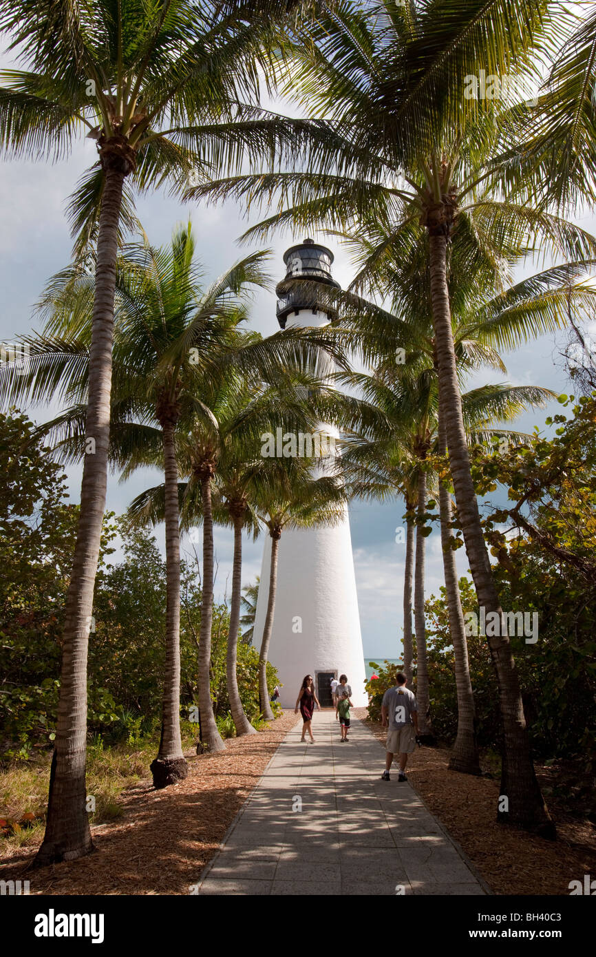Cape Florida Lighthouse Bill Baggs State Park und Erholungsgebiet, Key Biscayne, Florida Stockfoto