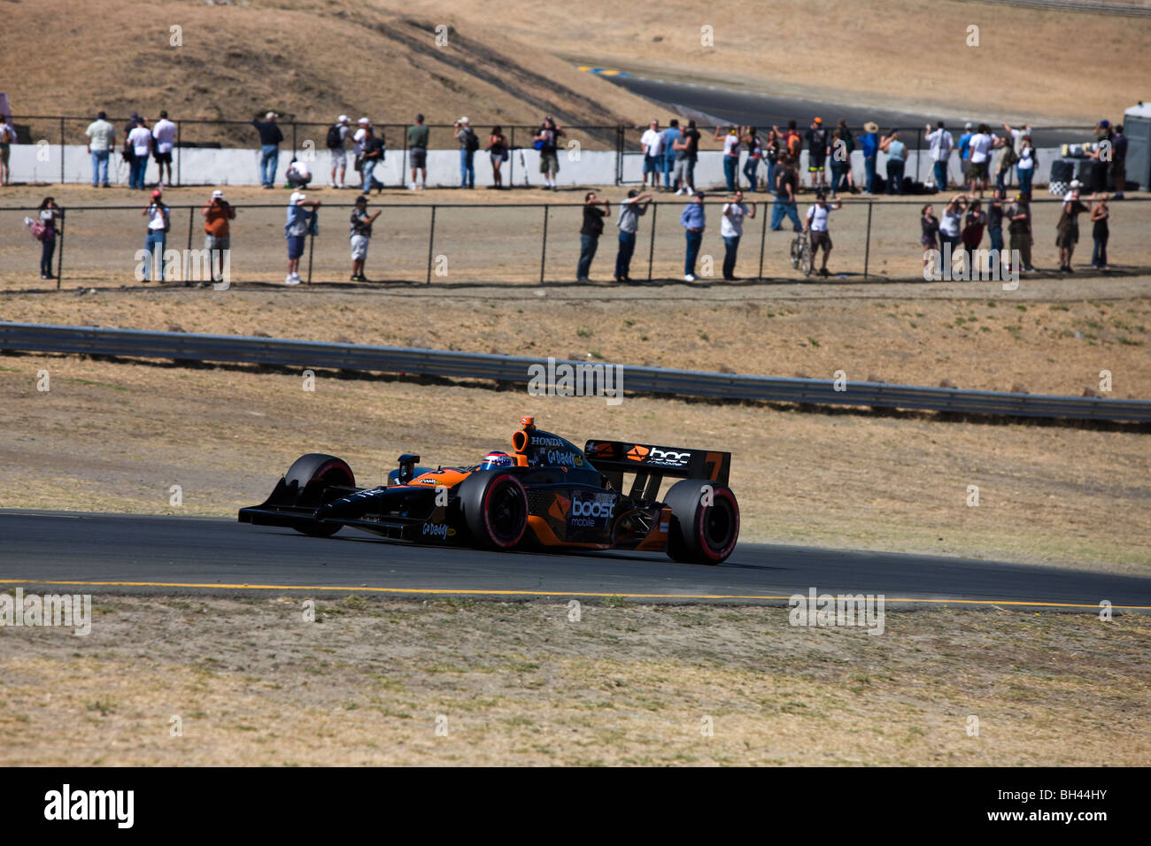 Danica Patrick (7) während der 2009 Sonoma Grand Prix IndyCar Rennen fand auf dem Infineon Raceway in Sonoma, Kalifornien statt. Stockfoto