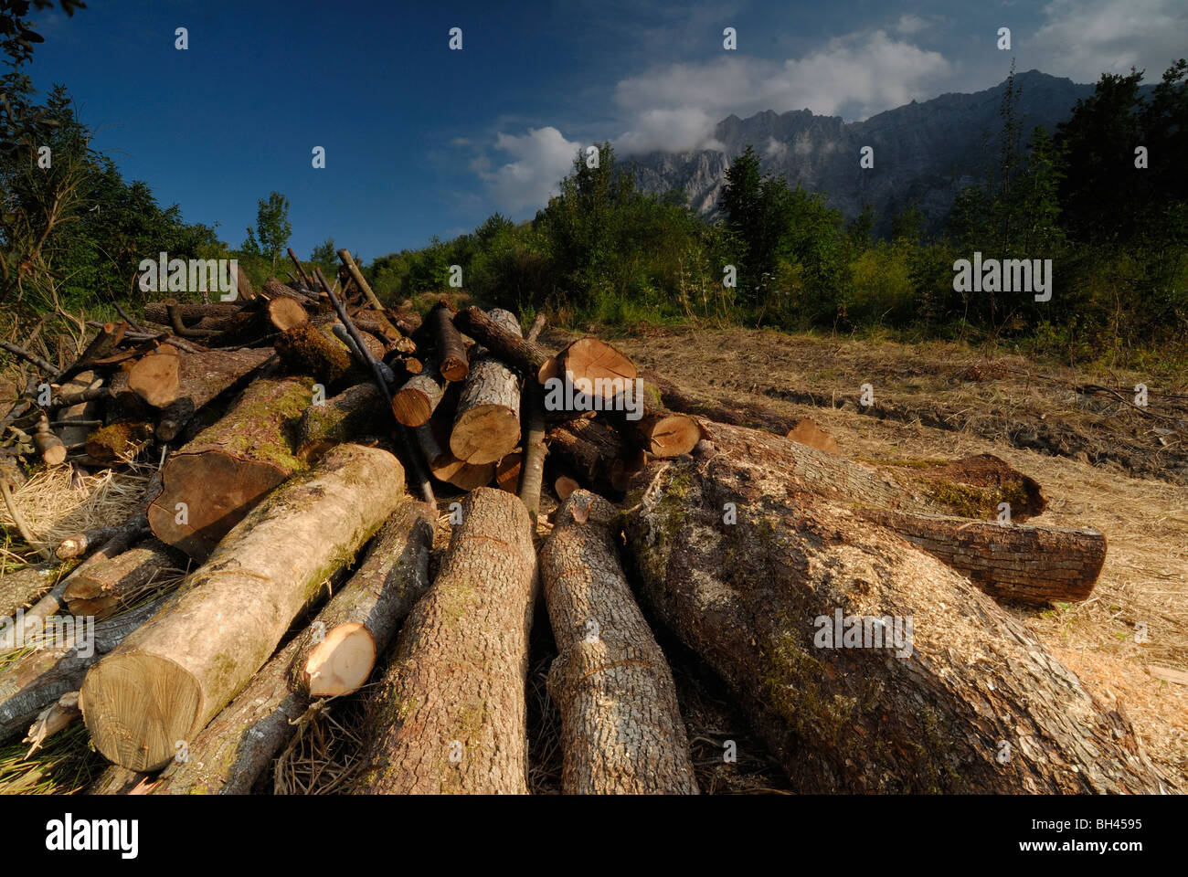 Camicia Berg, in der Nähe der kleinen Stadt von Castelli, Teramo, Abruzzo, Italien Stockfoto