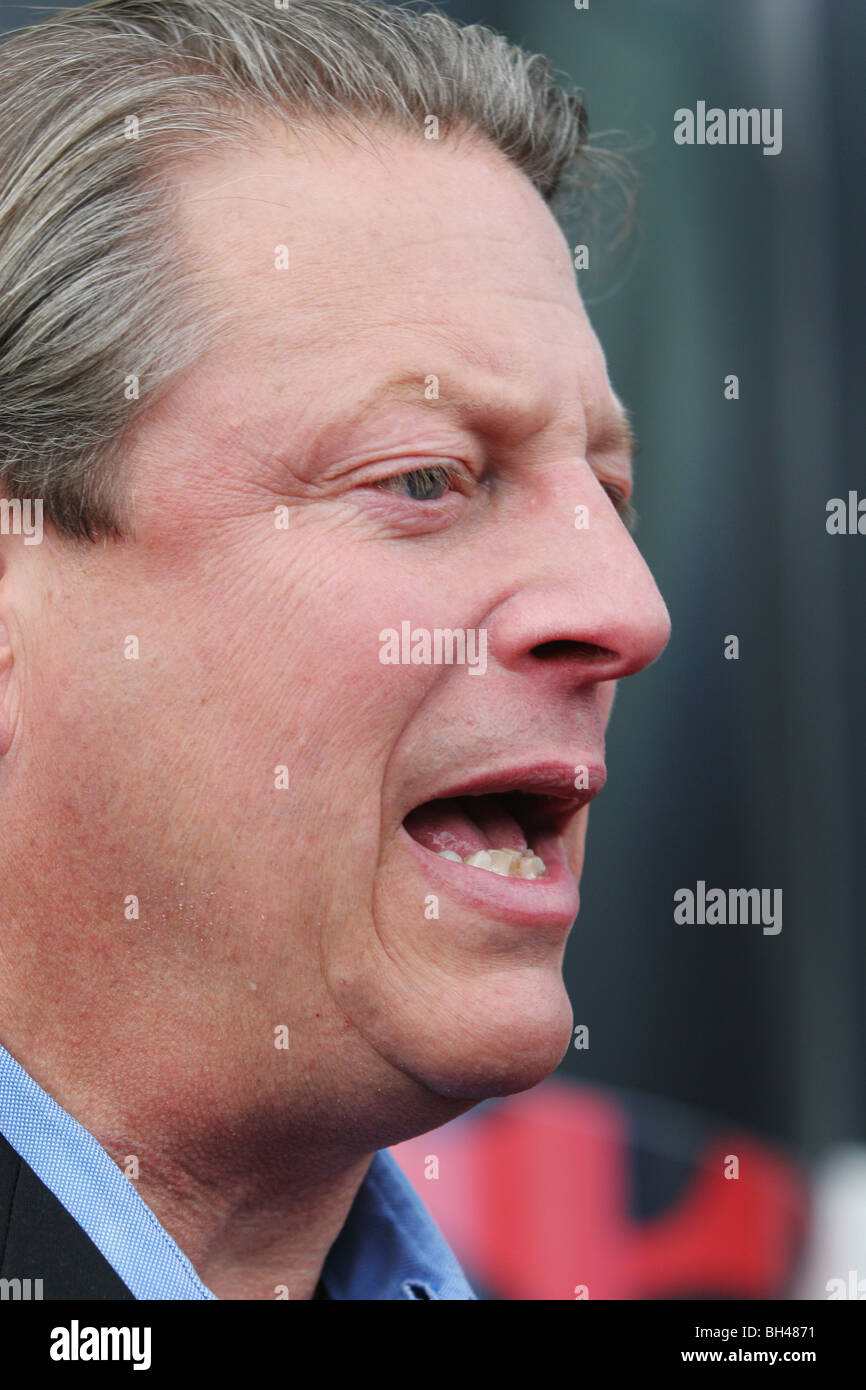 Ehemaliger Vice President von Amerika, Al Gore, in Edinburgh, Schottland. Stockfoto