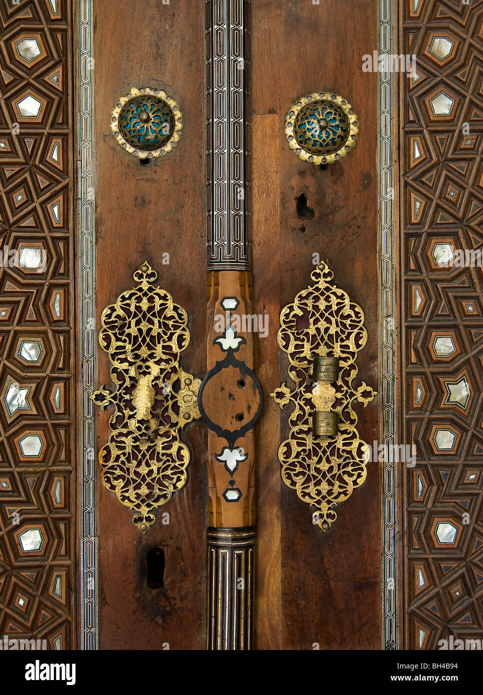 Tür-Details, Turbeh der osmanische Sultan Murat III, Ayasofya, Hagia Sophia Istanbul Türkei Stockfoto