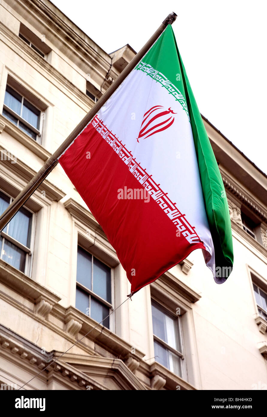 Iranische Botschaft, London Stockfoto