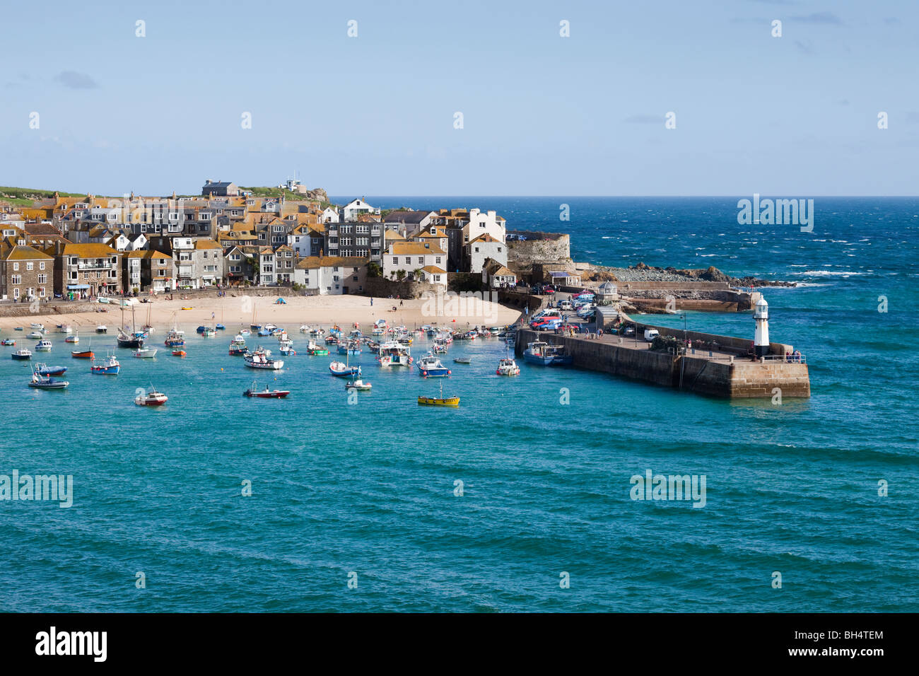 Der beliebte Badeort St. Ives, Cornwall, Großbritannien Stockfoto