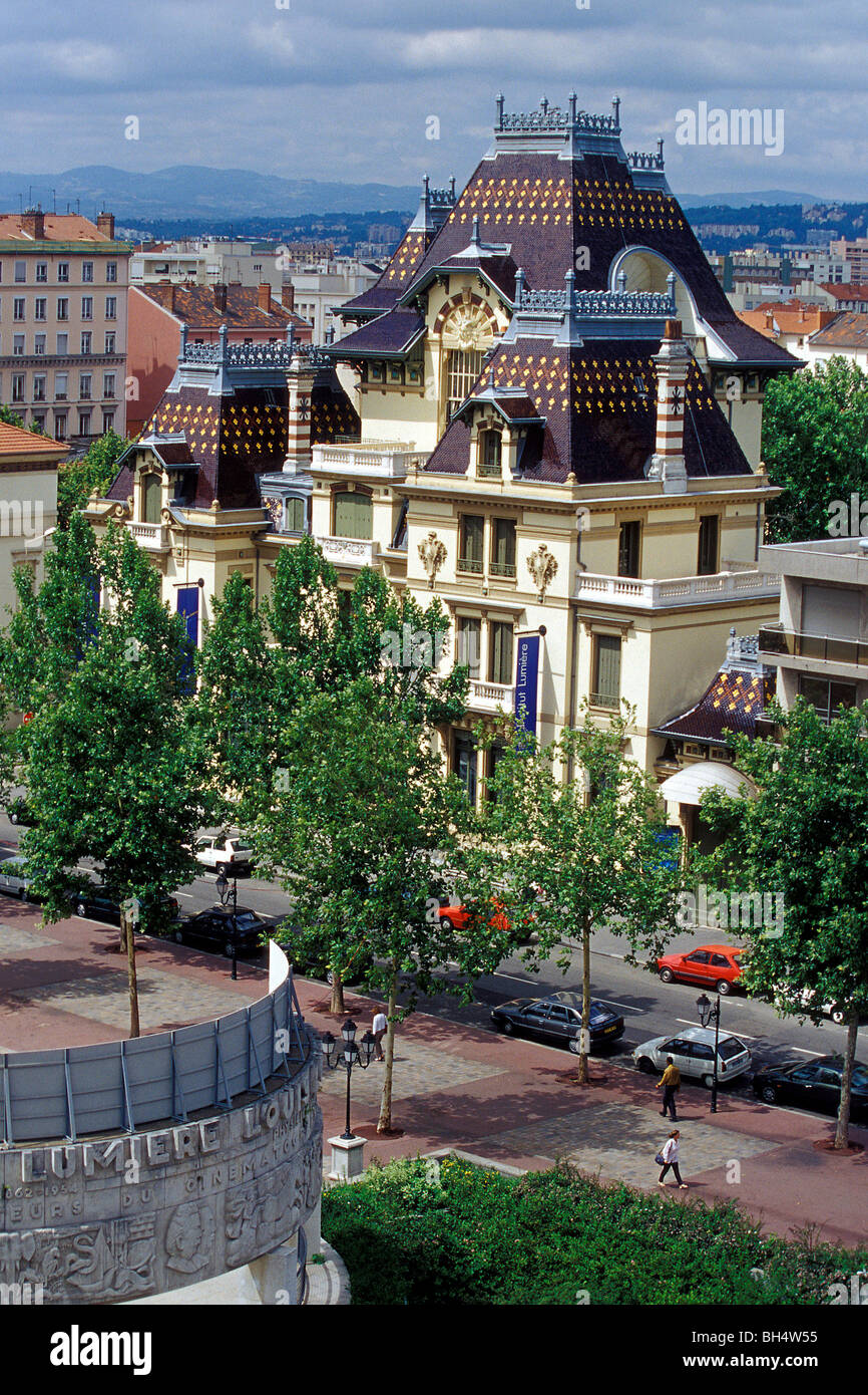 DAS CHATEAU LUMIERE, VILLA RESIDENZ DER BRÜDER LUMIERE, LYON, RHONE (69), FRANKREICH Stockfoto