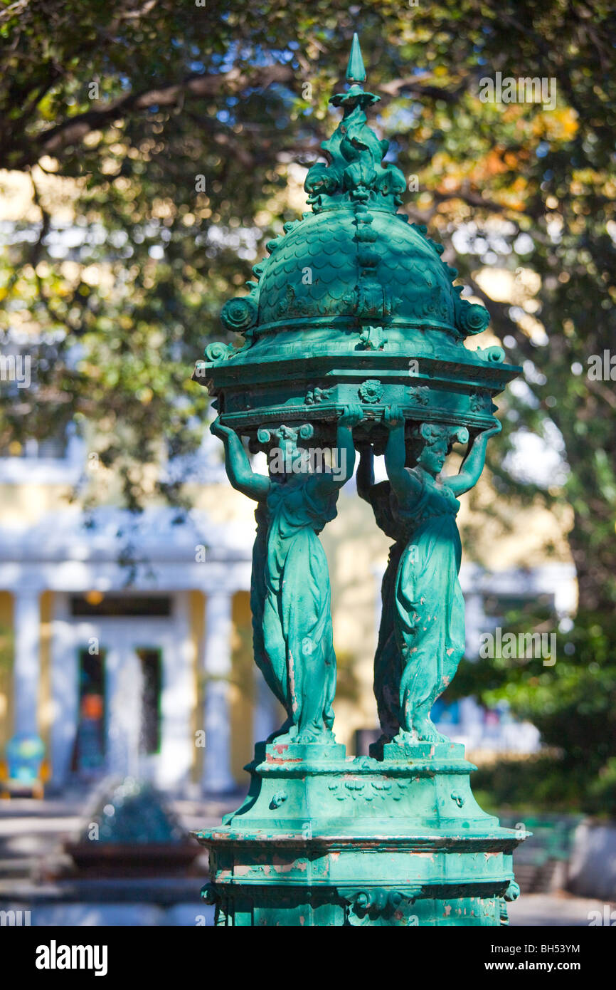 Bronzestatue in Latrobe Park auf dem französischen Markt, New Orleans LA Stockfoto