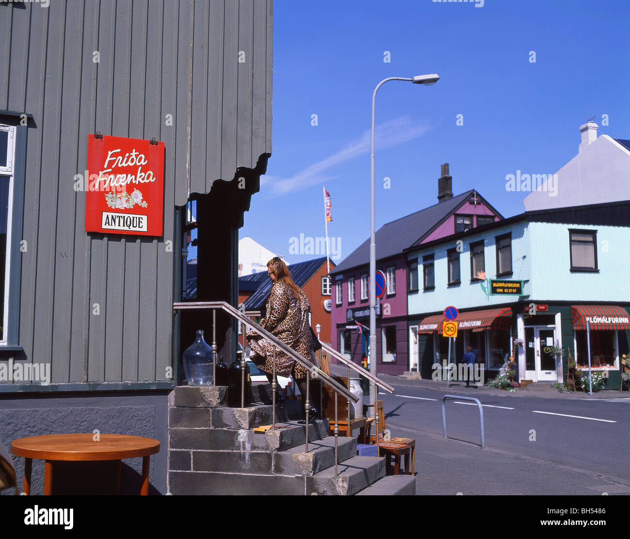 Antiquariat, Bernhoftstorfan, Republik Island, Reykjavik, Großraum Reykjavik Stockfoto