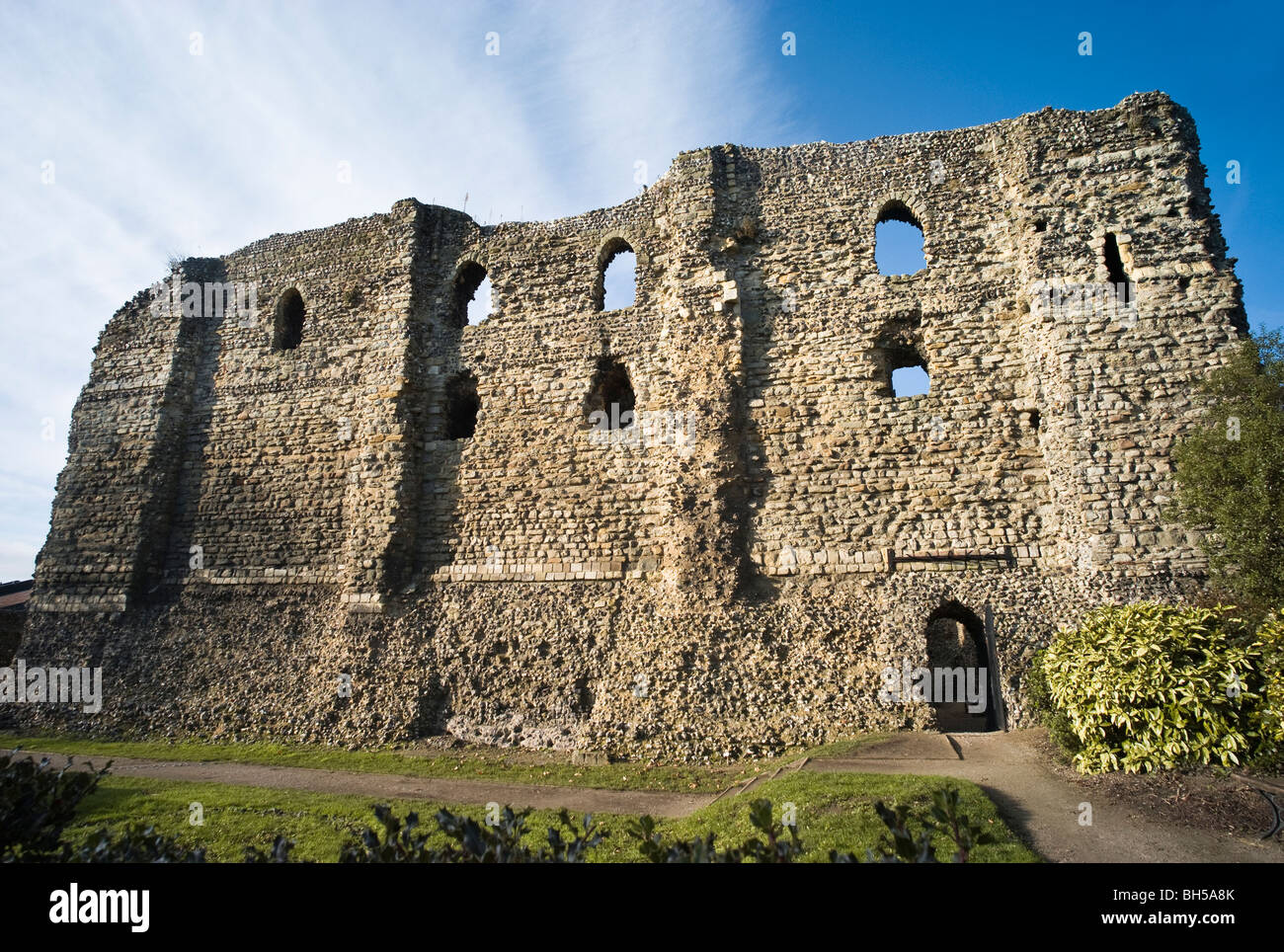 Die Ruinen von Norman Castle, Canterbury, Kent, England. Stockfoto