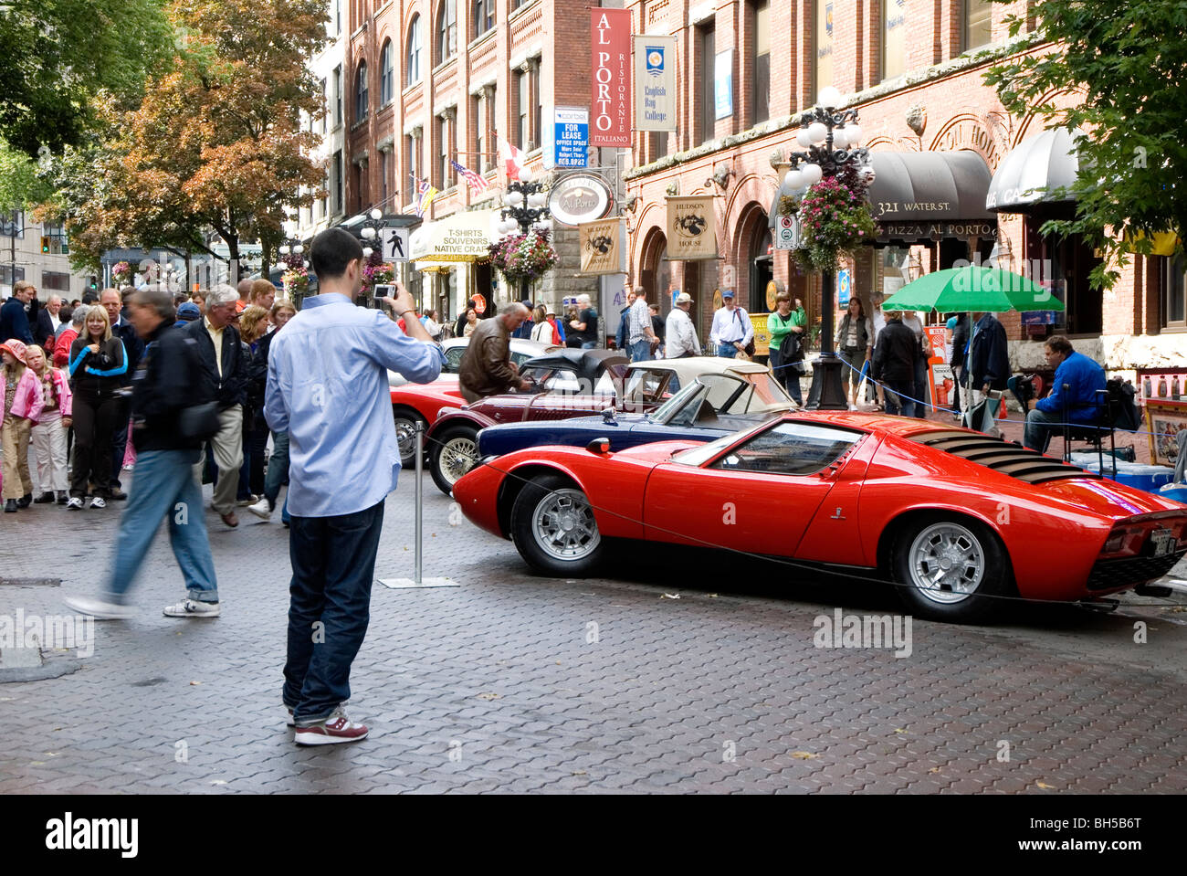 Antiken und klassischen Auto-Show in Gastown, Vancouver, Britisch-Kolumbien Stockfoto