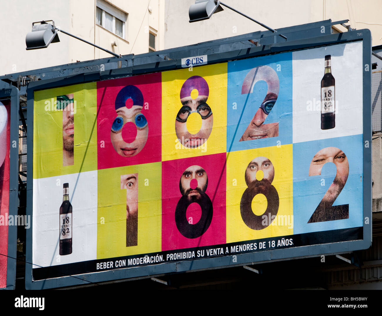 Buenos Aires Argentinien Straße Billboard Zeichen Stadt Stockfoto