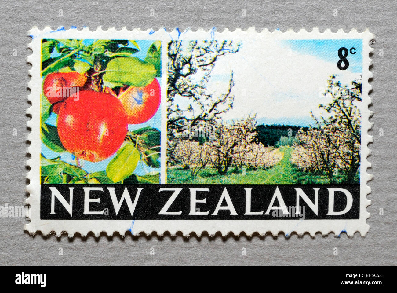 Neuseeland-Briefmarke. Stockfoto