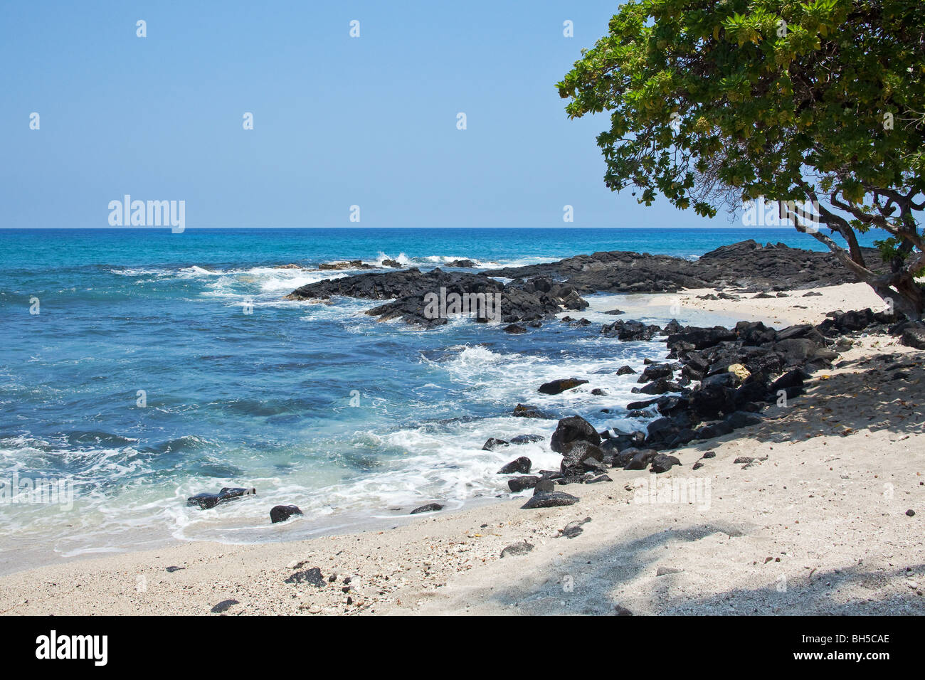 Küsten Blick auf Big Island von Hawaii mit Lavafelsen Stockfoto