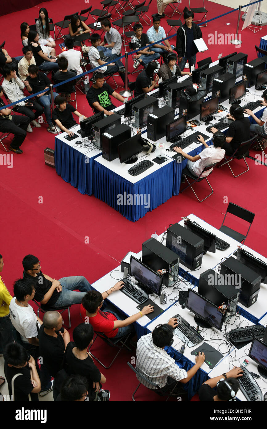 Gaming-Meisterschaften in Funan DigitaLife Mall Stockfoto