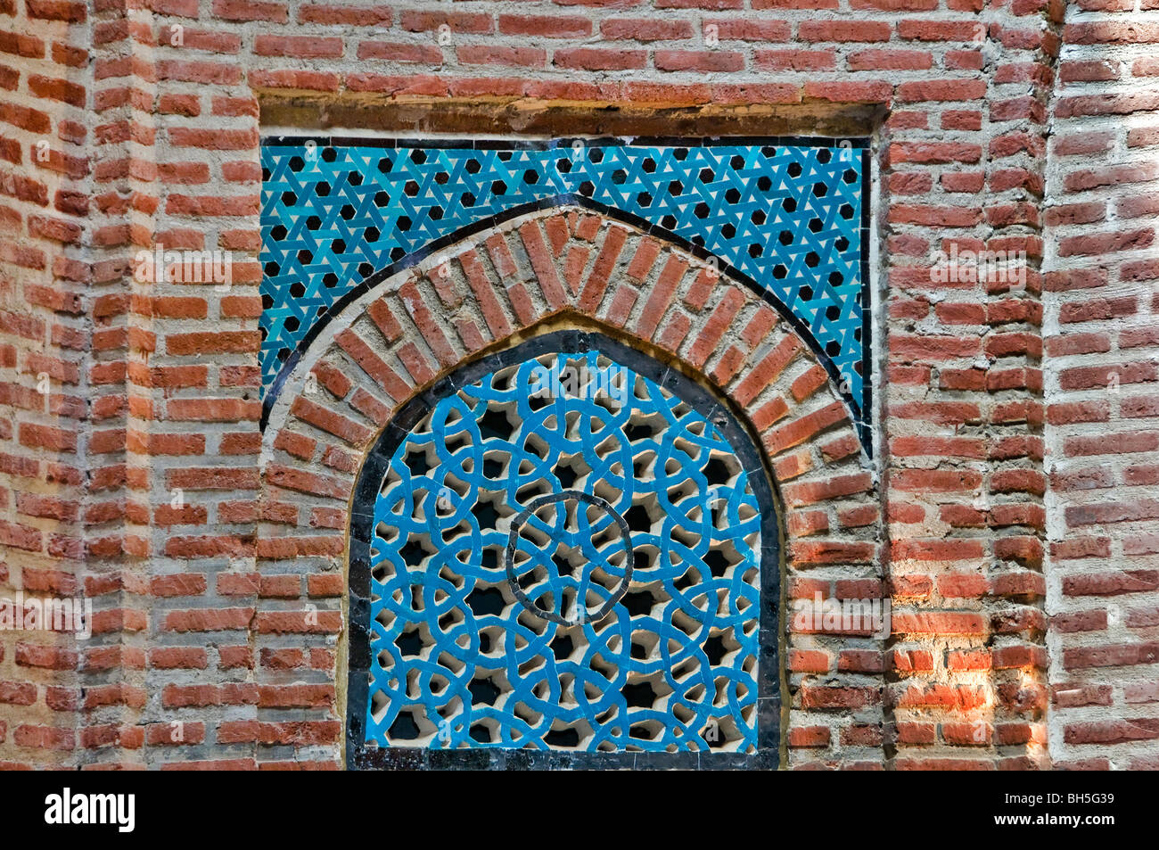 Details im Inneren der Sahipata Madrasah Konya Türkei Stockfoto